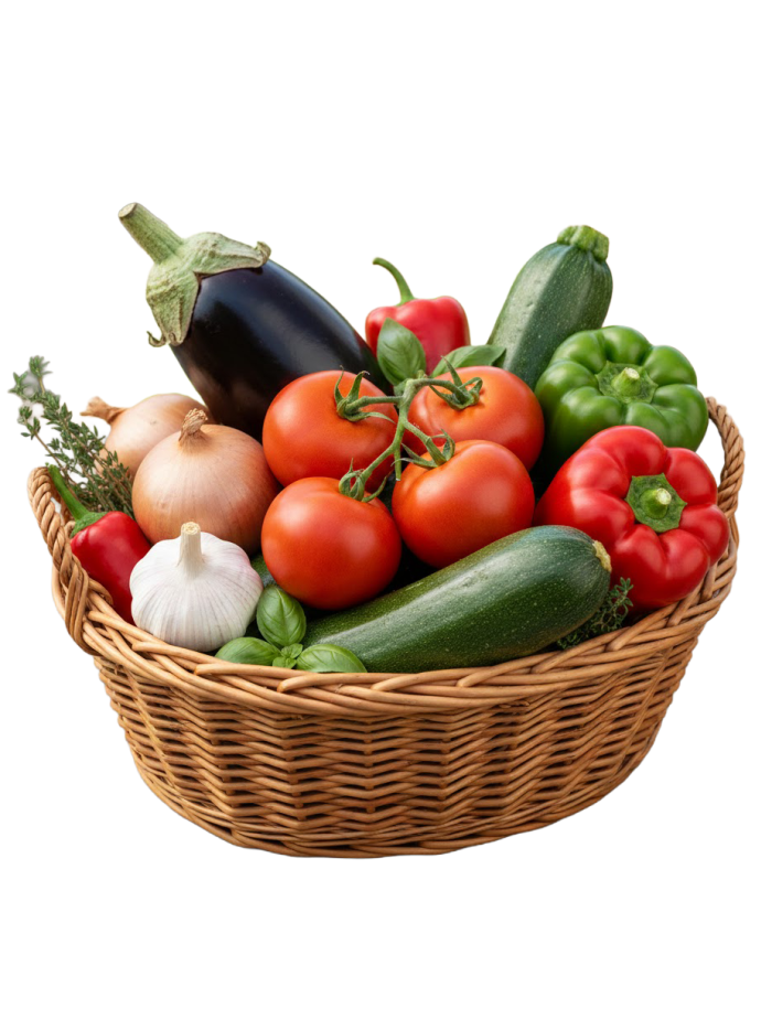 Panier recette Ratatouille en livraison à Rive-de-Gier | Baby Primeur